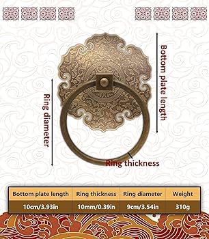 邦楽 THE KNOCKERS / knockin' roll Ribbon & Reed 5 1/4 Inch Lion Head Door Knocker in Solid